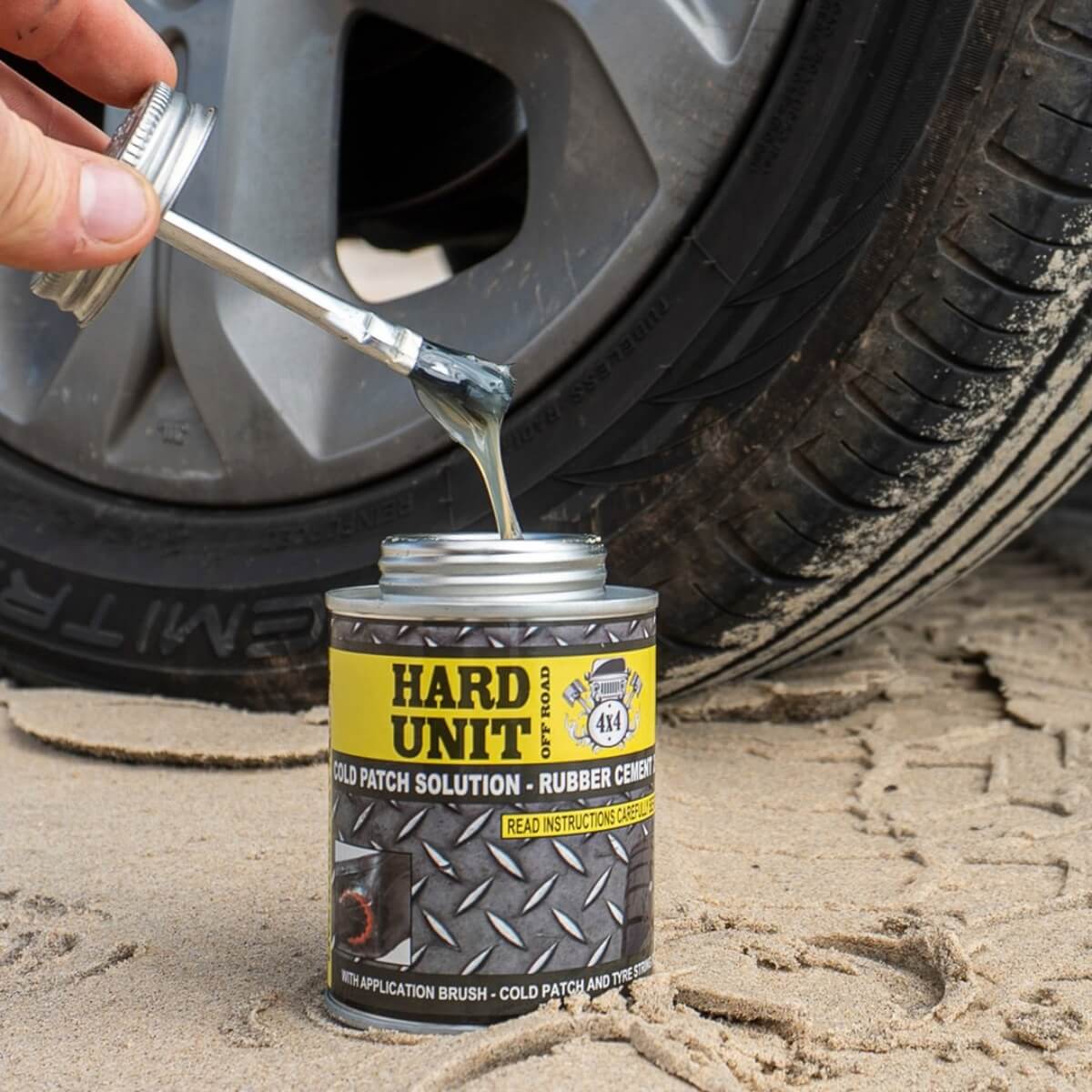 Hard Unit Cold Patch Solution Tyre Rubber Cement 250ml