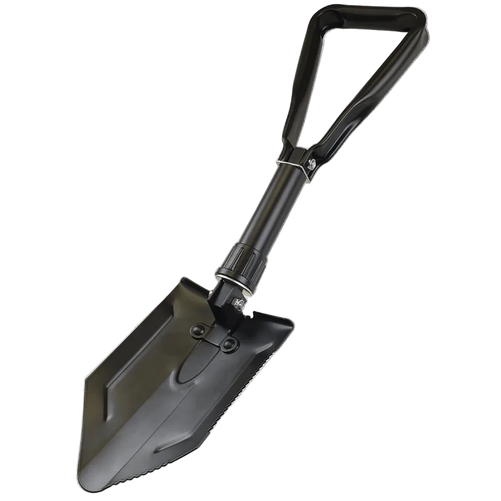 hard unit foldable shovel/spade with storage pouch