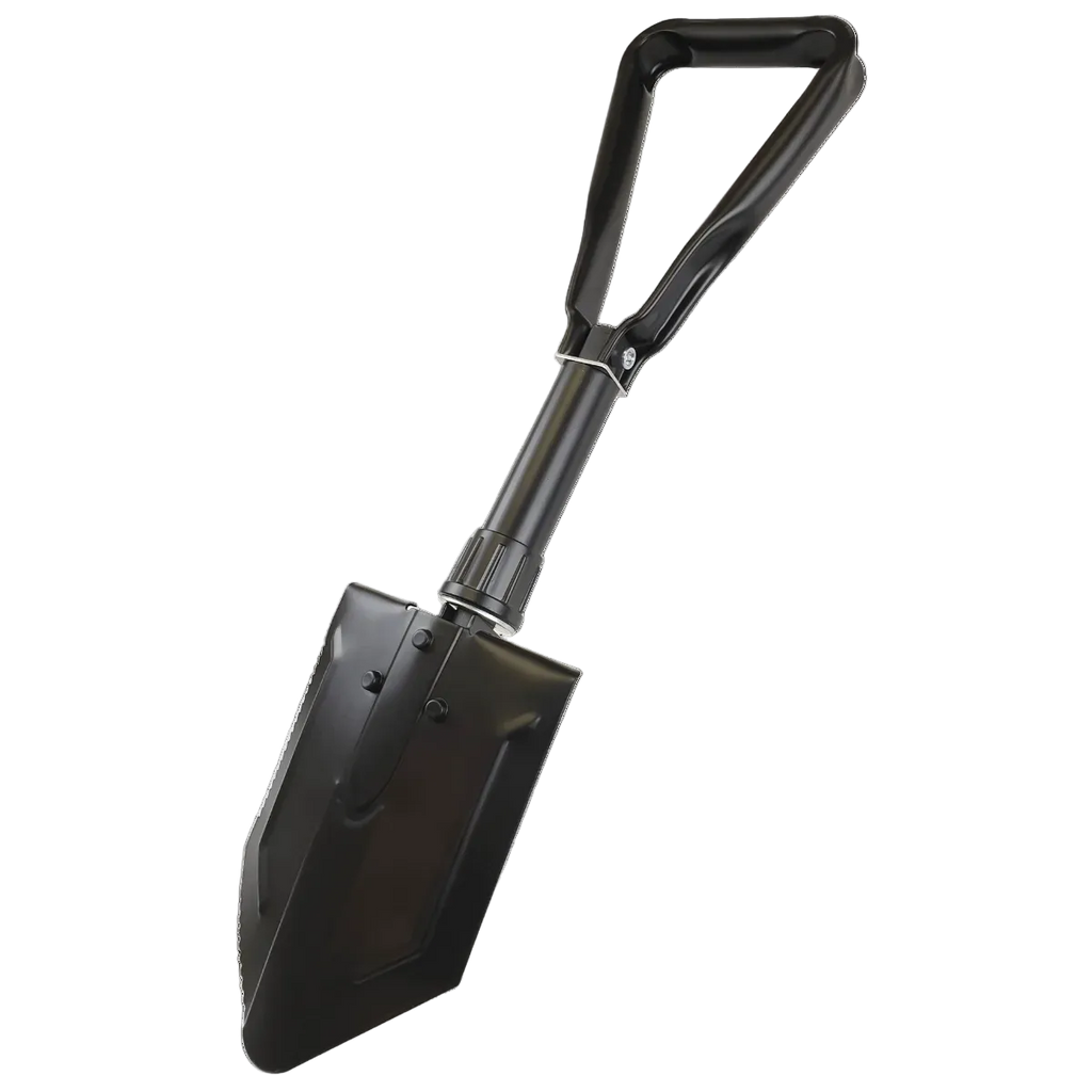 rear view side of foldable shovel