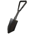 rear view side of foldable shovel