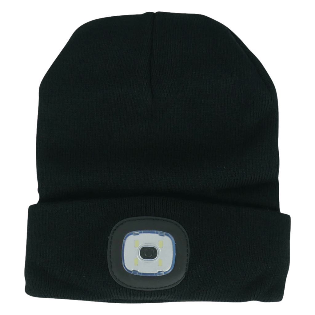Hard Unit Beanie with LED Headlamp and USB Charging