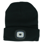 Hard Unit Beanie with LED Headlamp and USB Charging