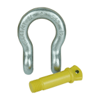Bow shackle with yellow pin