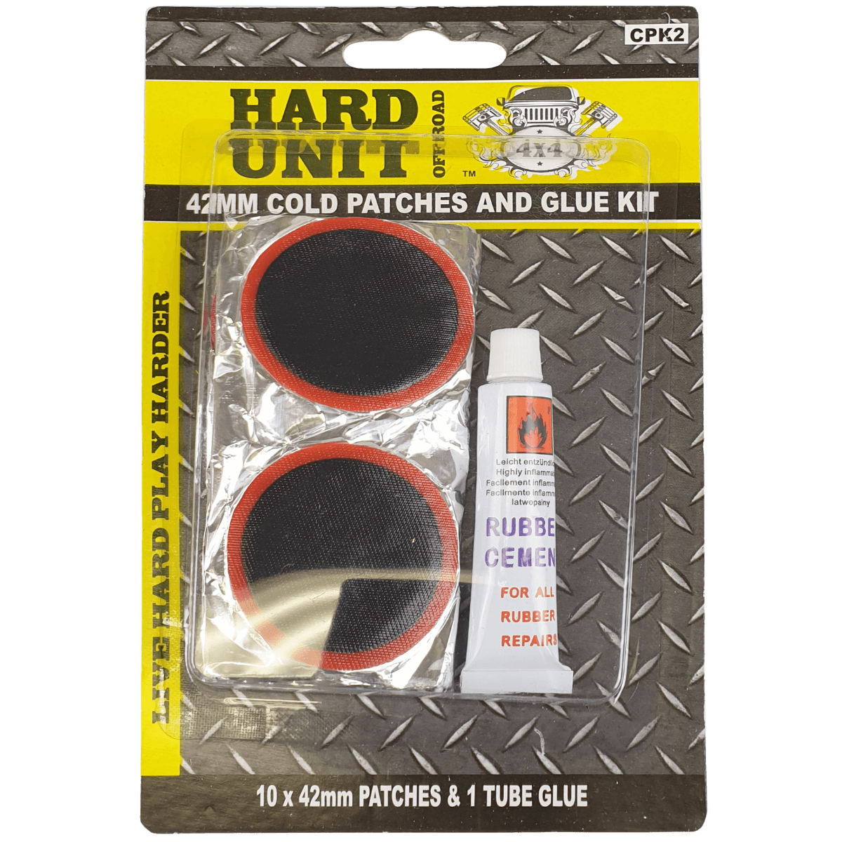 tyre patches with rubber cement 