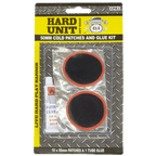 front facing package of cold patches and glue kit