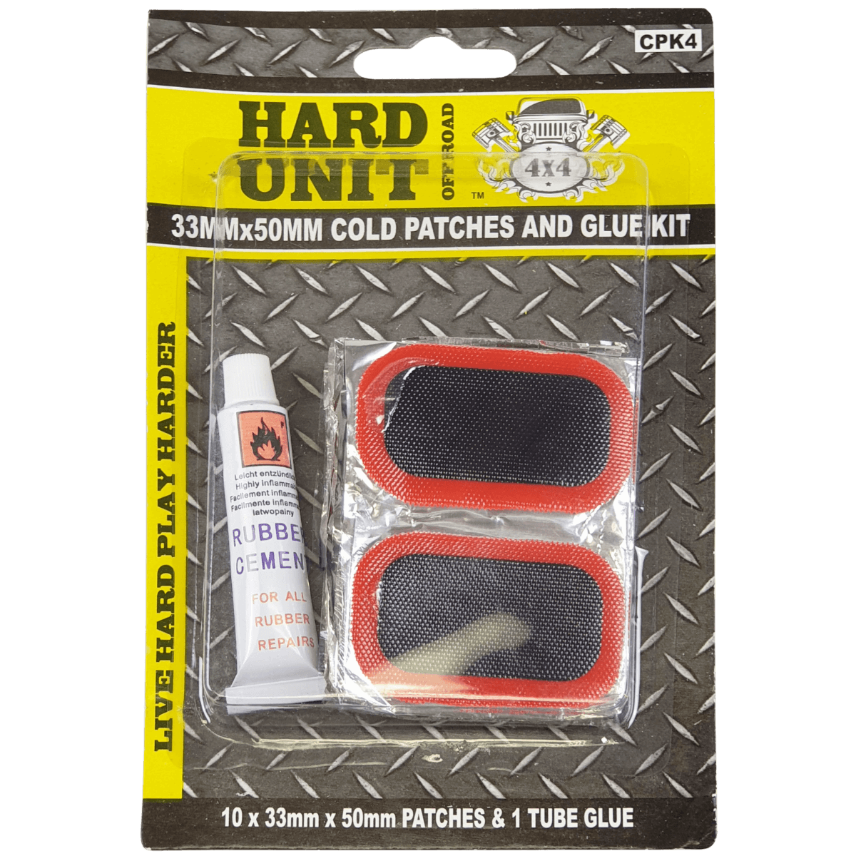 33mmx50m cold patched and glue kit in packaging