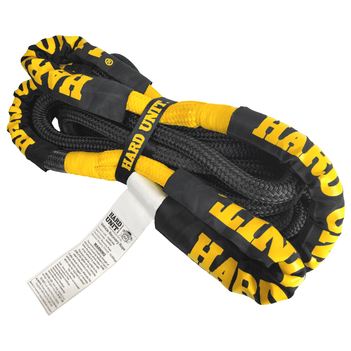 HARD UNIT kinetic recovery rope for 4x4 off-road towing and vehicle recovery