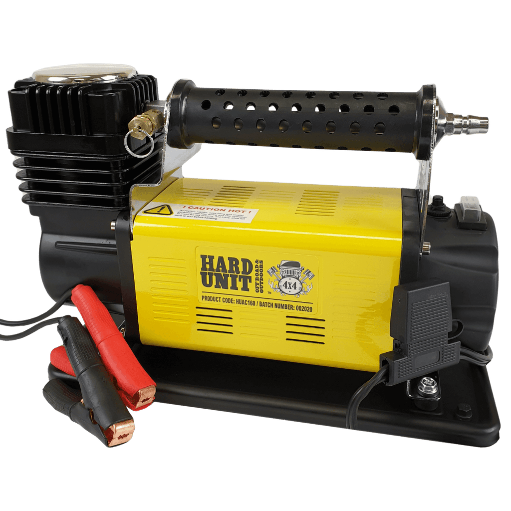 air compressor with clamps for battery and without soft grip handle