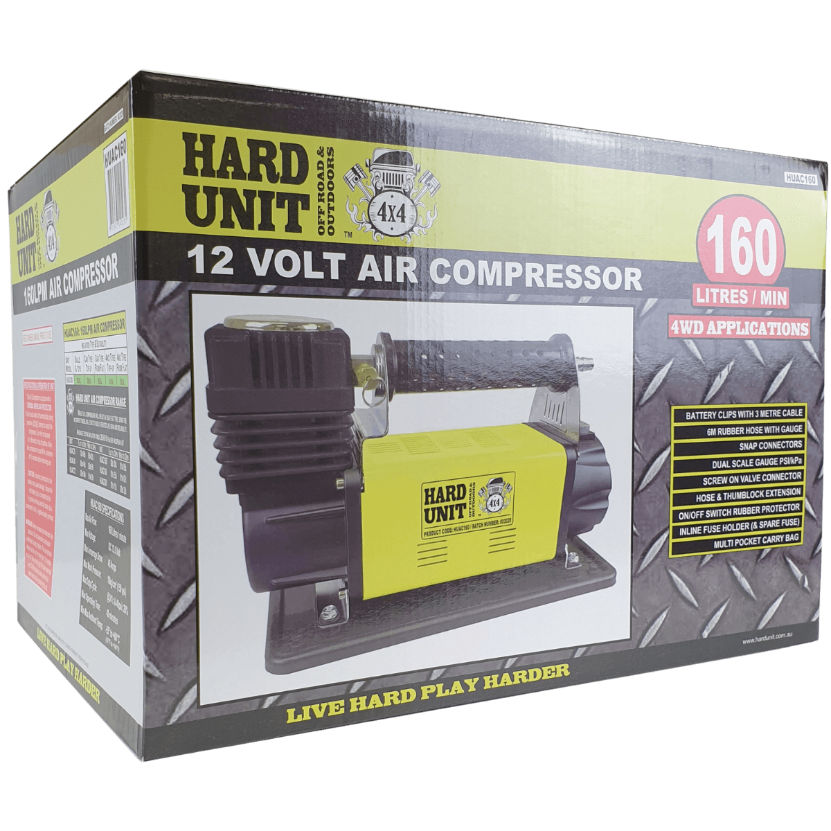 single air compressor unit in boxed packaging