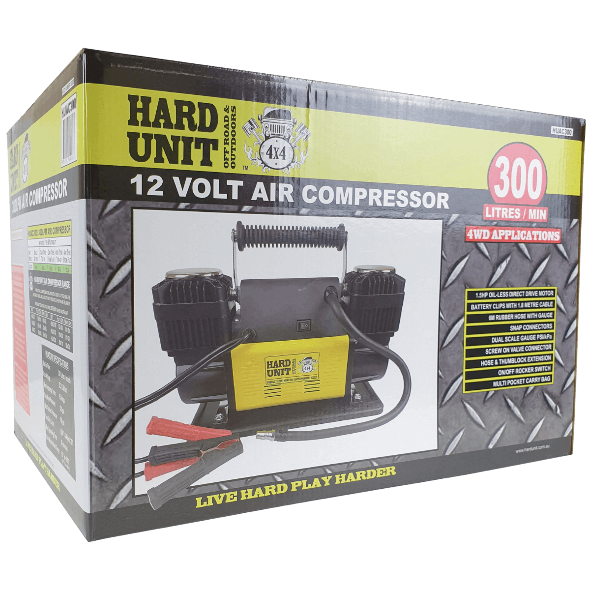 front view of box for twin air compressor hard unit