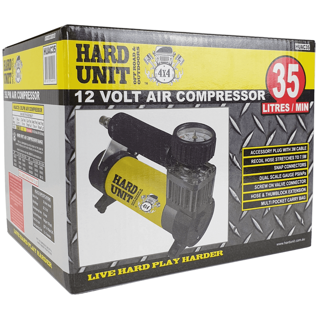 Hard Unit 12V 35L Air Compressor in box