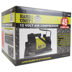12v air compressor in box angled view 