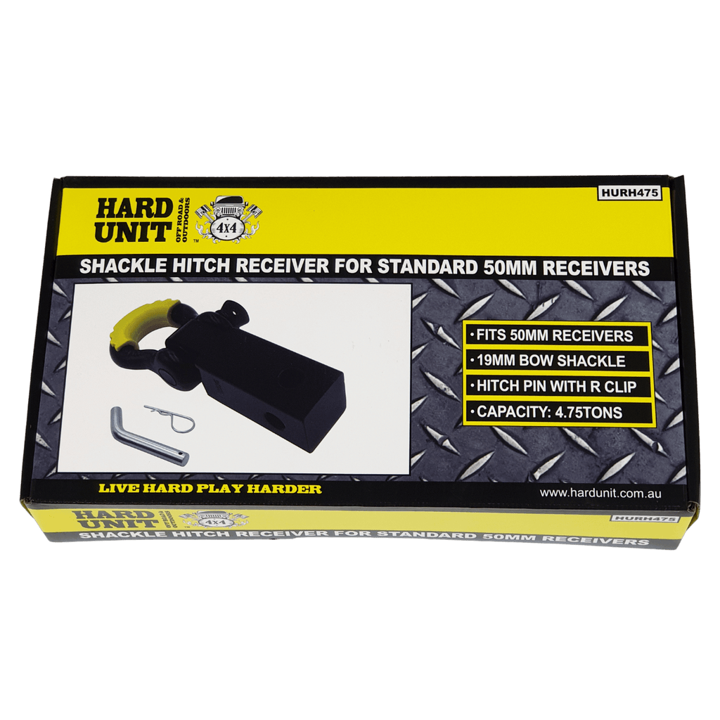 tow hitch shackle receiver for standard fit in box