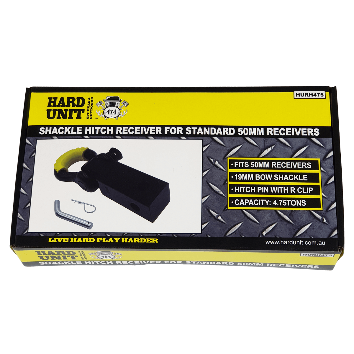 tow hitch shackle receiver for standard fit in box