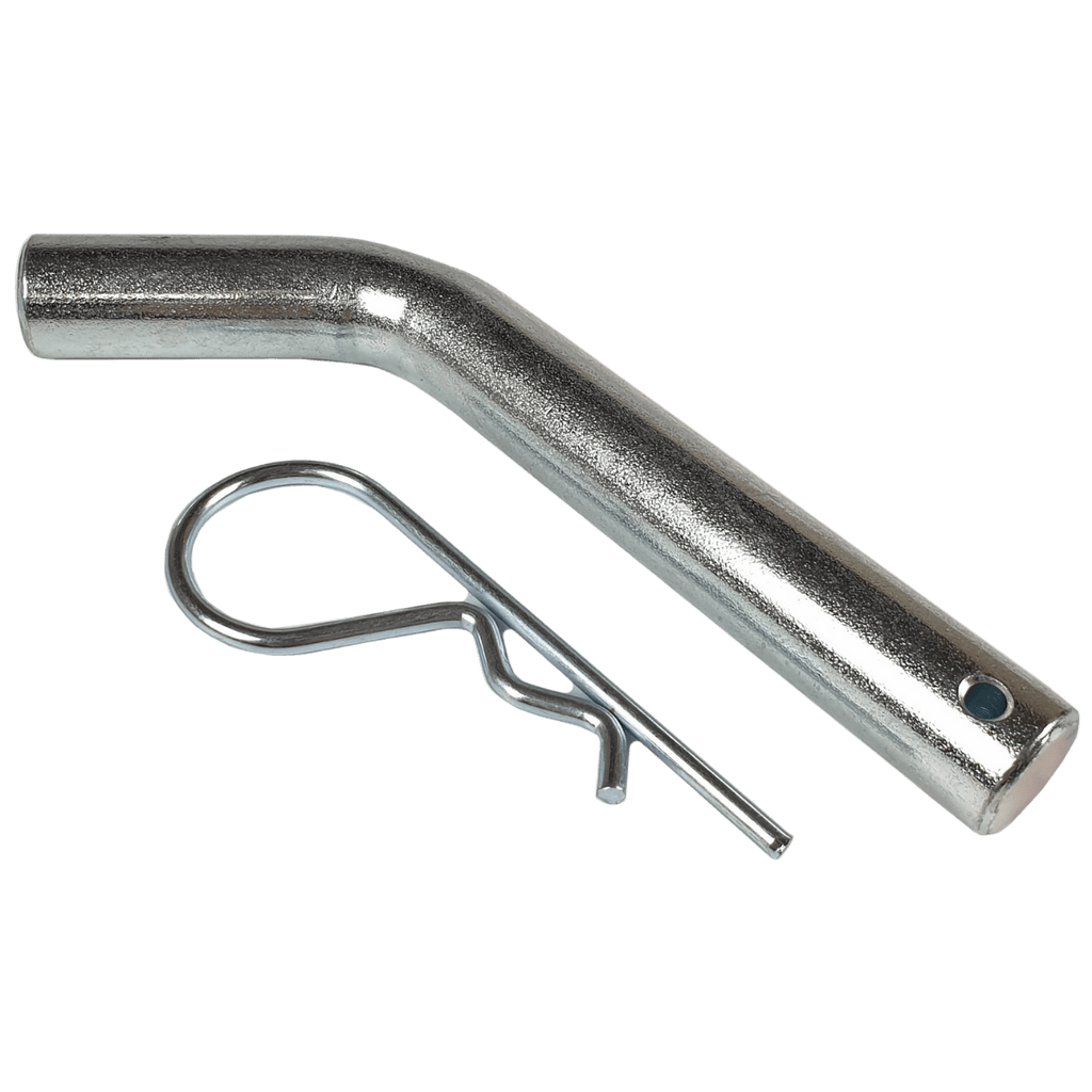 Hitch pin with R clip.