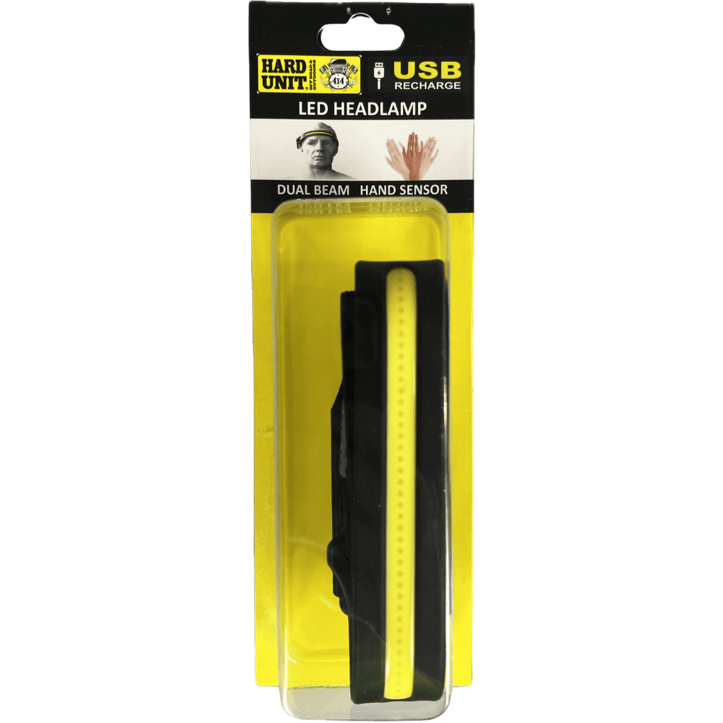 dual beam hand sensor headlamp for camping