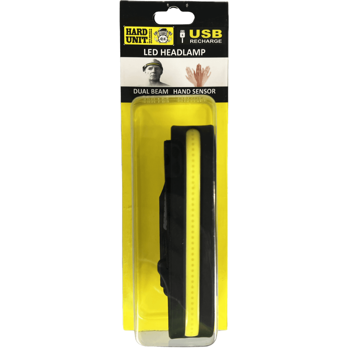 dual beam hand sensor headlamp for camping