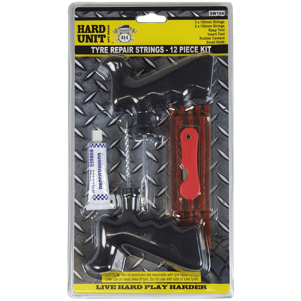 12 piece kit for emergency tyre repair