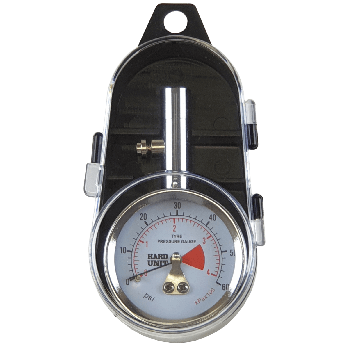 Front facing product image of 60PSI Hard Unit Tyre Pressure Gauge