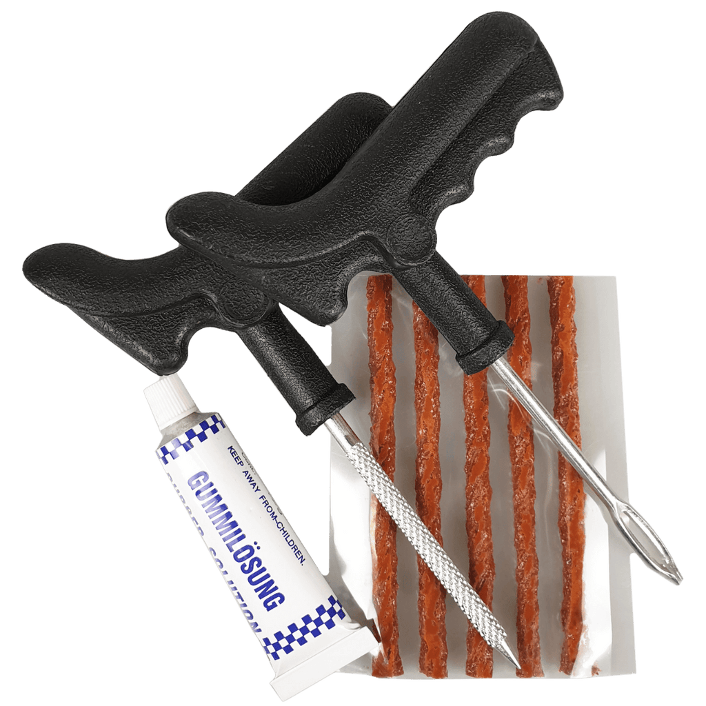 emergency tyre repair glue and tools 